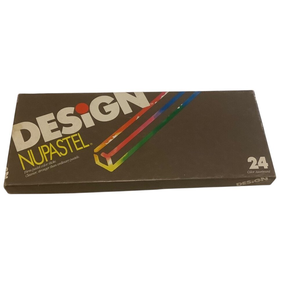 Vtg Design NuPastel 24 Color Assorted Firm Pastel Color‎ Sticks MISSING 1 Color